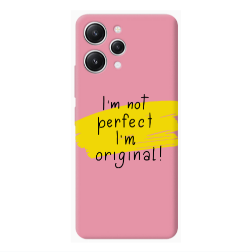 Xiaomi Redmi 12 I m not perfect Pink Colored Silicone TPU Θήκη