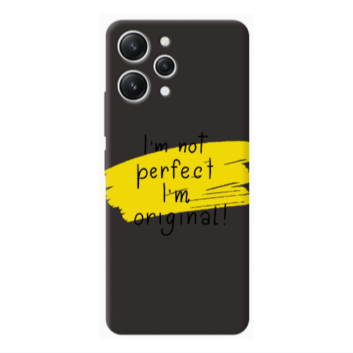 Xiaomi Redmi 12 I m not perfect Black Colored Silicone TPU Θήκη