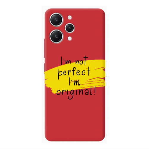 Xiaomi Redmi 12 I m not perfect Red Colored Silicone TPU Θήκη