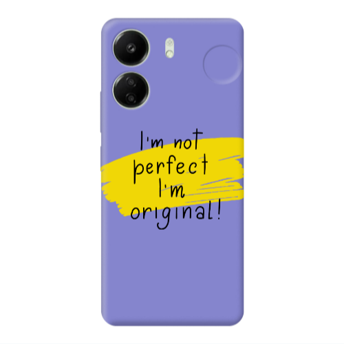 Xiaomi Redmi 13C I m not perfect Purple Colored Silicone TPU Θήκη
