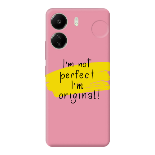 Xiaomi Redmi 13C I m not perfect Pink Colored Silicone TPU Θήκη