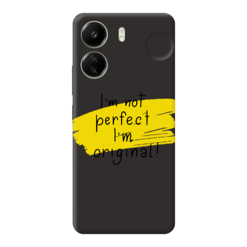 Xiaomi Redmi 13C I m not perfect Black Colored Silicone TPU Θήκη