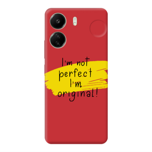 Xiaomi Redmi 13C I m not perfect Red Colored Silicone TPU Θήκη