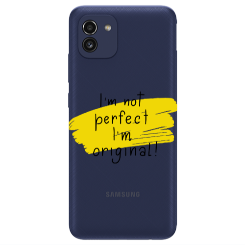 Samsung A03 I m not perfect Transparent Silicone TPU Θήκη