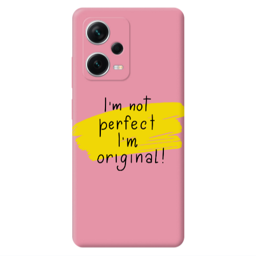 Xiaomi Poco X5 I m not perfect Pink Colored Silicone TPU Θήκη