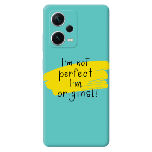 Xiaomi Poco X5 I m not perfect Turquoise Colored Silicone TPU Θήκη