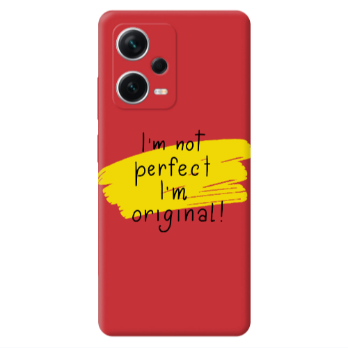 Xiaomi Poco X5 I m not perfect Red Colored Silicone TPU Θήκη
