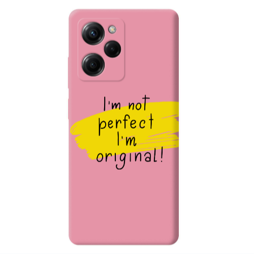 Xiaomi Poco X5 Pro I m not perfect Pink Colored Silicone TPU Θήκη