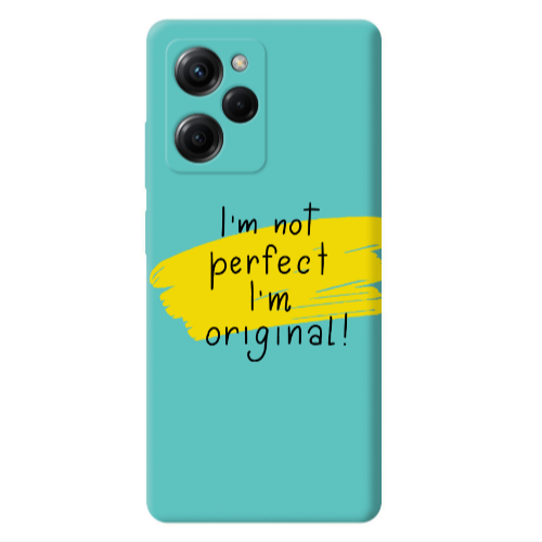 Xiaomi Poco X5 Pro I m not perfect Turquoise Colored Silicone TPU Θήκη