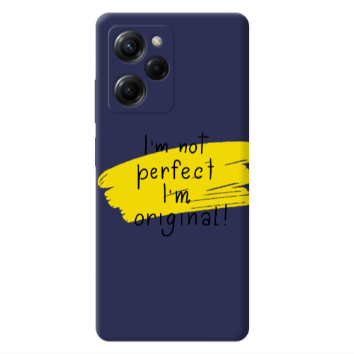 Xiaomi Poco X5 Pro I m not perfect Dark blue Colored Silicone TPU Θήκη