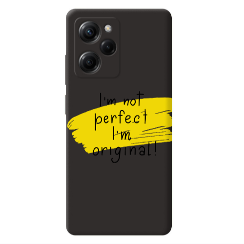 Xiaomi Poco X5 Pro I m not perfect Black Colored Silicone TPU Θήκη