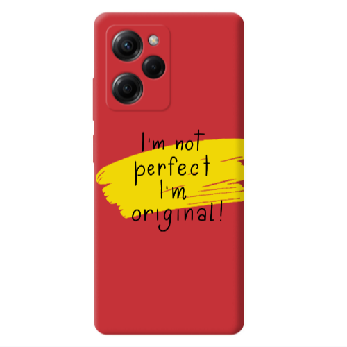 Xiaomi Poco X5 Pro I m not perfect Red Colored Silicone TPU Θήκη