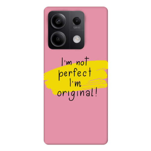 Xiaomi Redmi Note 13 5G I m not perfect Pink Colored Silicone TPU Θήκη