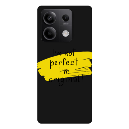 Xiaomi Redmi Note 13 5G I m not perfect Black Colored Silicone TPU Θήκη