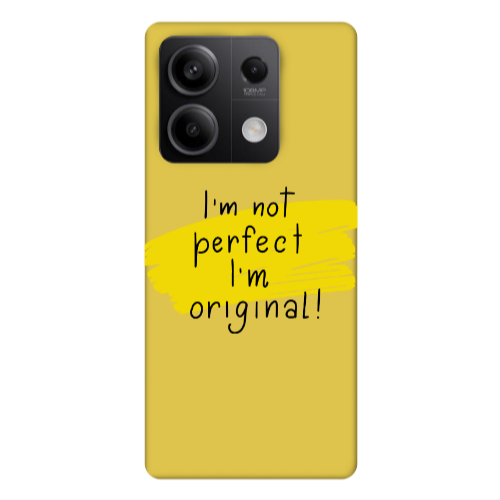 Xiaomi Redmi Note 13 5G I m not perfect Yellow Colored Silicone TPU Θήκη
