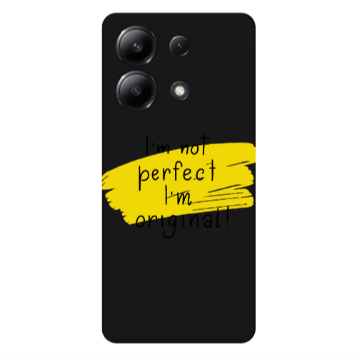 Xiaomi Redmi Note 13 4G I m not perfect Black Colored Silicone TPU Θήκη