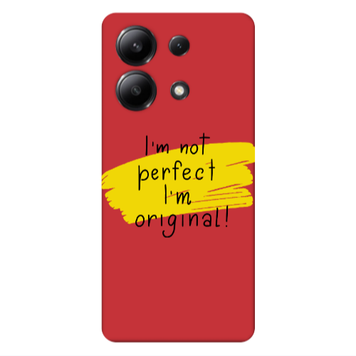 Xiaomi Redmi Note 13 4G I m not perfect Red Colored Silicone TPU Θήκη