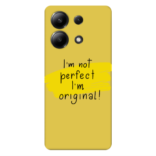Xiaomi Redmi Note 13 4G I m not perfect Yellow Colored Silicone TPU Θήκη