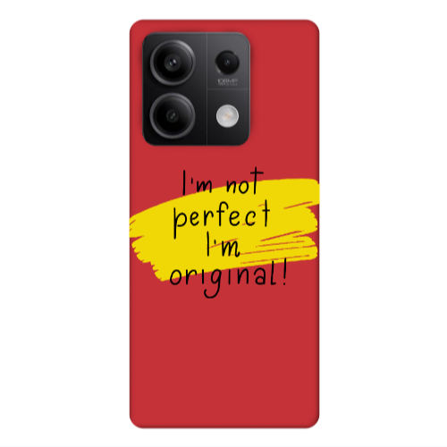 Xiaomi Redmi Note 13Pro 5G I m not perfect Red Colored Silicone TPU Θήκη