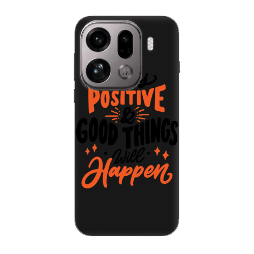 Oppo Find X9 Pro Stay Positive Black Colored Silicone TPU Θήκη