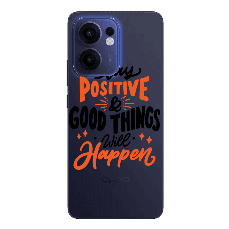 Oppo Reno 13 F Stay Positive Transparent Silicone TPU Θήκη