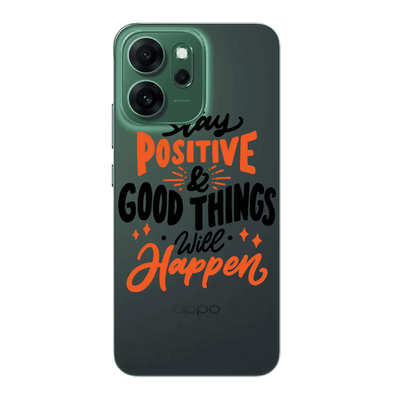 Oppo Reno 14 FS Stay Positive Transparent Silicone TPU Θήκη