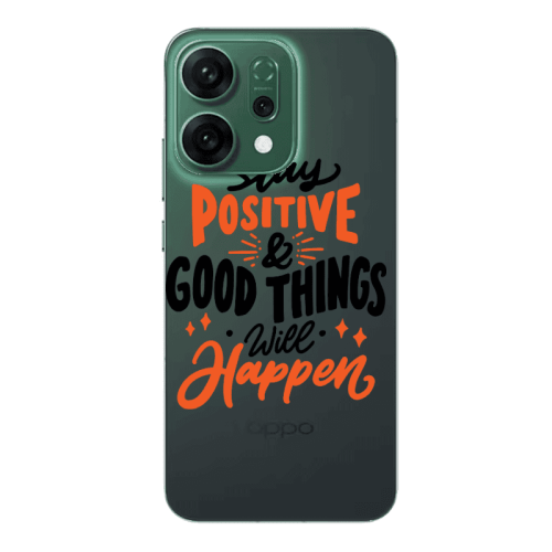 Oppo RENO 14 Stay Positive Transparent Silicone TPU Θήκη