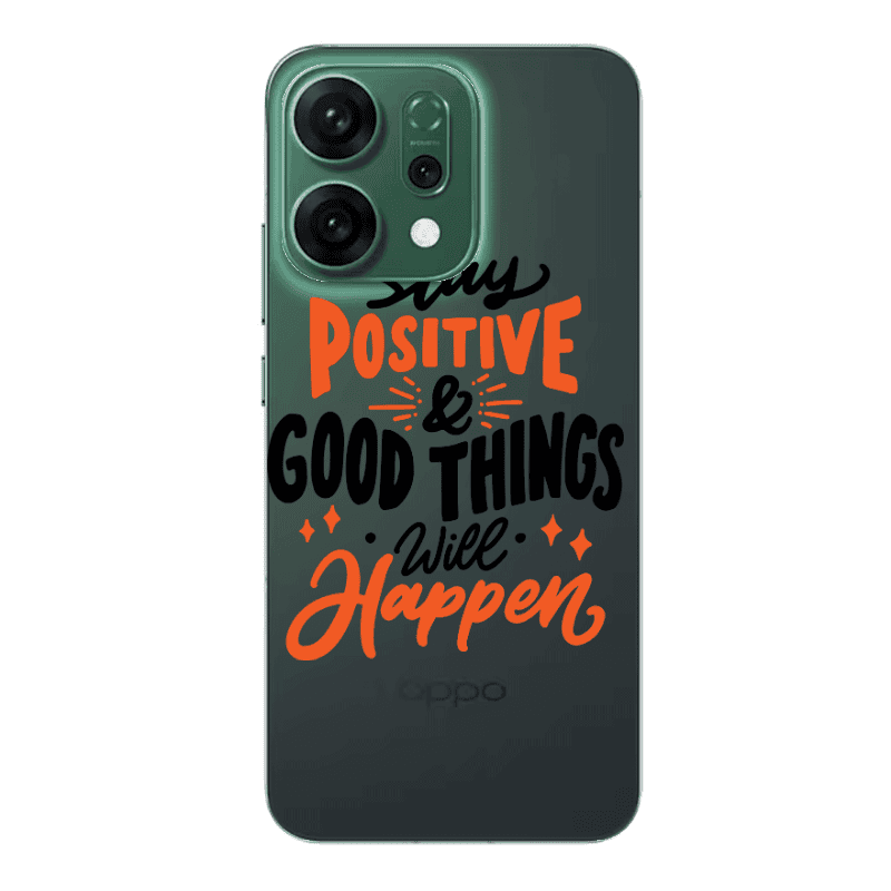 Oppo RENO 14 Stay Positive Transparent Silicone TPU Θήκη