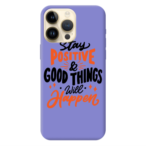 Apple iPhone 13 Pro Max Stay Positive Purple Colored Silicone TPU Θήκη