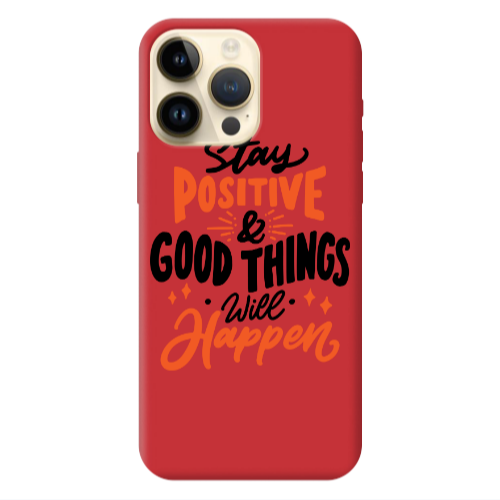 Apple iPhone 13 Pro Max Stay Positive Red Colored Silicone TPU Θήκη