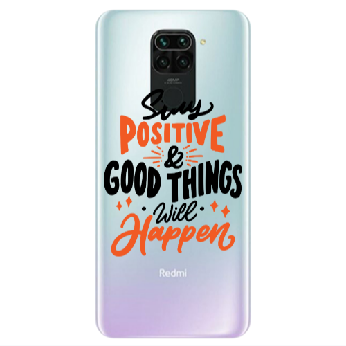 Xiaomi Redmi Note 9 Stay Positive Transparent Silicone TPU Θήκη