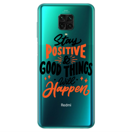 Xiaomi Redmi Note 9S Stay Positive Transparent Silicone TPU Θήκη
