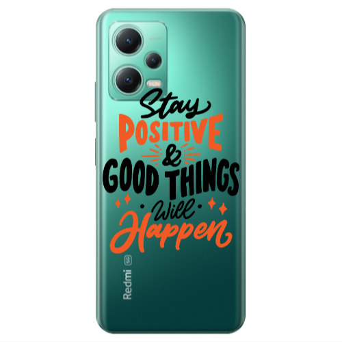 Xiaomi Redmi Note 12 Pro 5G Stay Positive Transparent Silicone TPU Θήκη