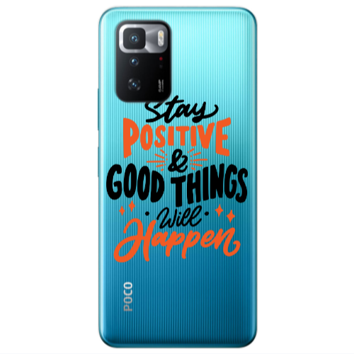 Xiaomi Poco X3 GT Stay Positive Transparent Silicone TPU Θήκη