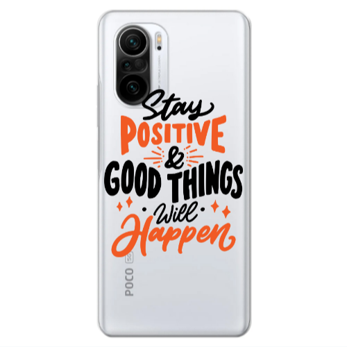 Xiaomi Poco F3 Stay Positive Transparent Silicone TPU Θήκη
