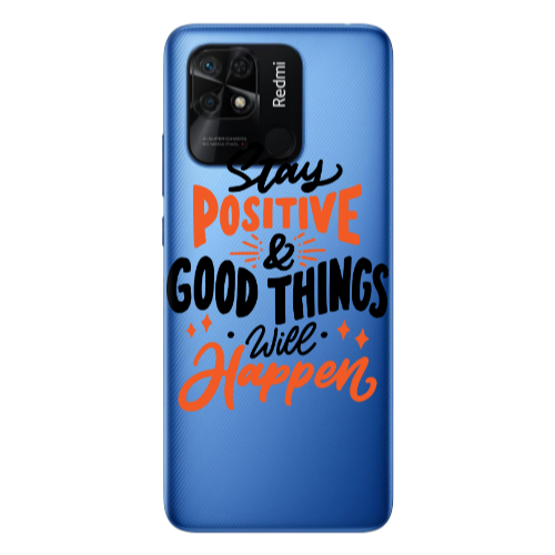 Xiaomi Poco C40 Stay Positive Transparent Silicone TPU Θήκη