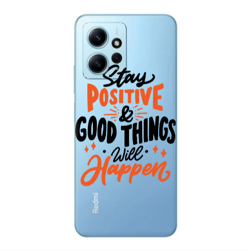 Xiaomi Redmi Note 12 4G Stay Positive Transparent Silicone TPU Θήκη