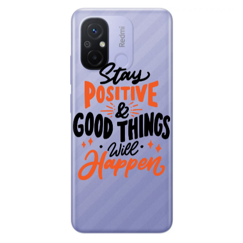 Xiaomi Redmi 12C Stay Positive Transparent Silicone TPU Θήκη