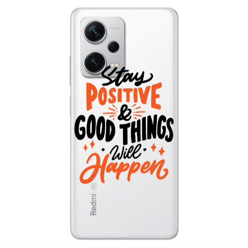 Xiaomi Redmi Note 12 5G Stay Positive Transparent Silicone TPU Θήκη