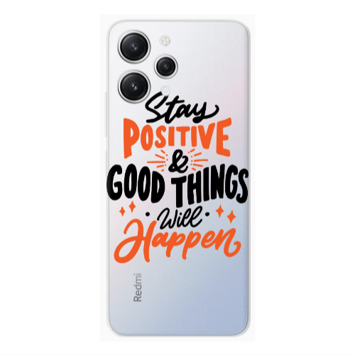 Xiaomi Redmi 12 Stay Positive Transparent Silicone TPU Θήκη