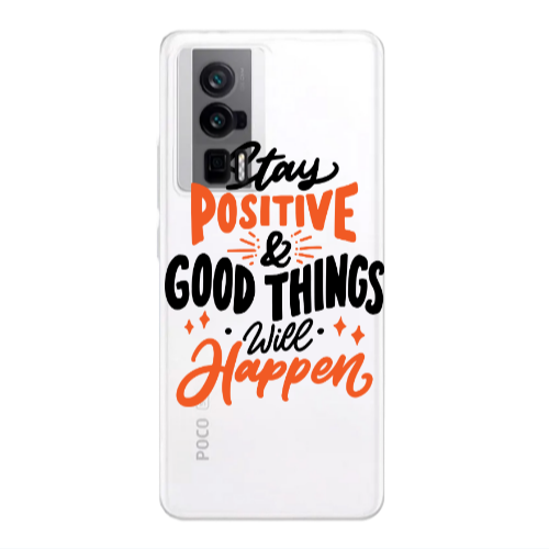 Xiaomi Poco F5 Pro Stay Positive Transparent Silicone TPU Θήκη