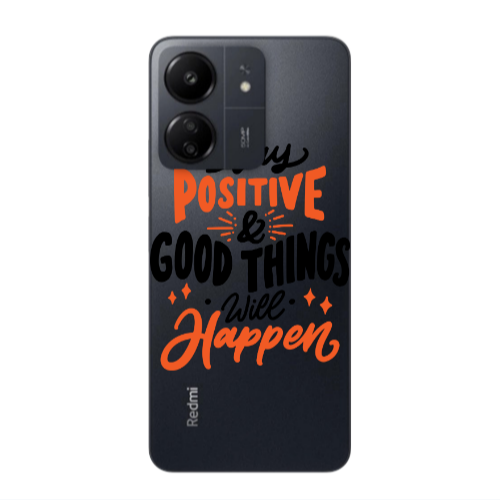 Xiaomi Redmi 13C Stay Positive Transparent Silicone TPU Θήκη