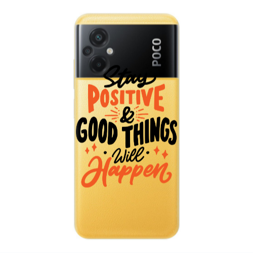 Xiaomi Poco M5 Stay Positive Transparent Silicone TPU Θήκη