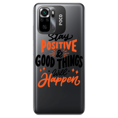Xiaomi Poco M5 s Stay Positive Transparent Silicone TPU Θήκη