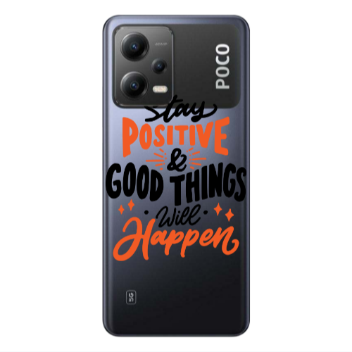 Xiaomi Poco X5 Stay Positive Transparent Silicone TPU Θήκη