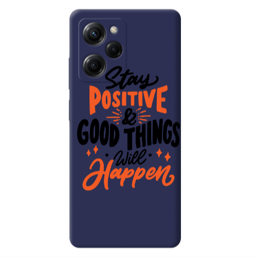 Xiaomi Poco X5 Pro Stay Positive Dark blue Colored Silicone TPU Θήκη