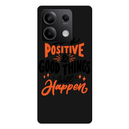 Xiaomi Redmi Note 13 5G Stay Positive Black Colored Silicone TPU Θήκη