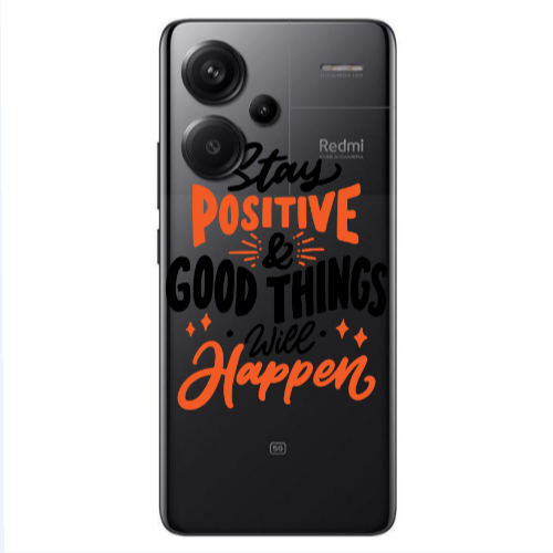 Xiaomi Redmi Note 13 Pro+ 5G  Stay Positive Transparent Silicone TPU Θήκη