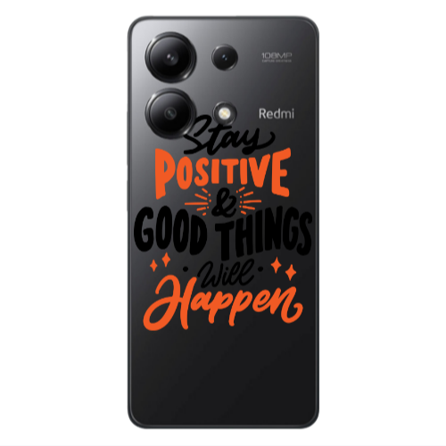 Xiaomi Redmi Note 13 4G Stay Positive Transparent Silicone TPU Θήκη