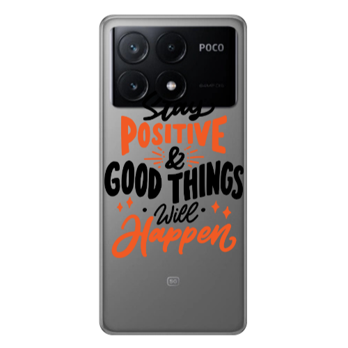 Xiaomi Poco X6Pro 5G Stay Positive Transparent Silicone TPU Θήκη